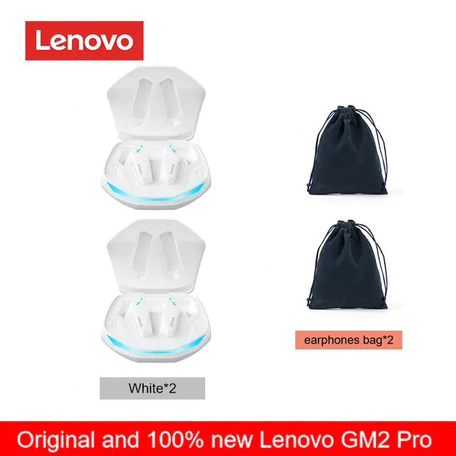 Original Lenovo GM2 Pro 5.3 Earphone Bluetooth Wireless Earbuds Low Latency Headphones HD Call Dual Mode Gaming Headset With Mic